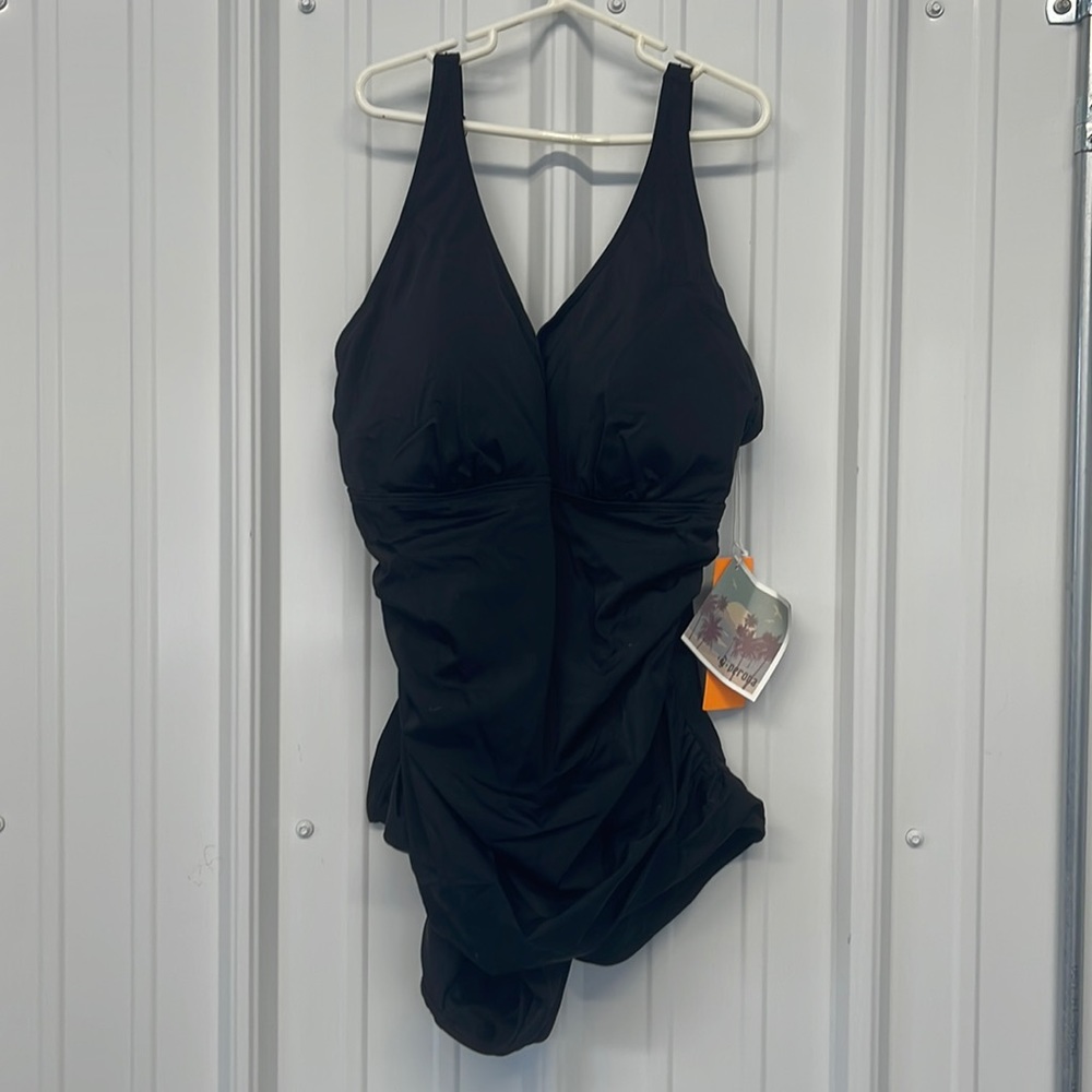 Perona One Piece Womens swimsuit New black 14